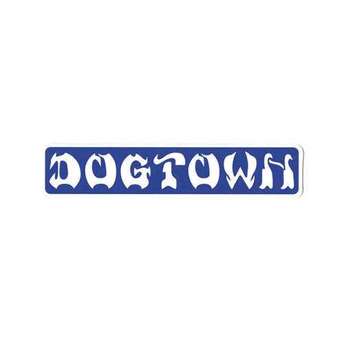 Dogtown Sticker 8" Bar Logo Blue/White