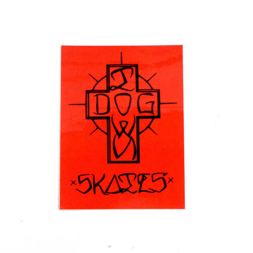 Dogtown Sticker 4" Ese Cross Red/Black