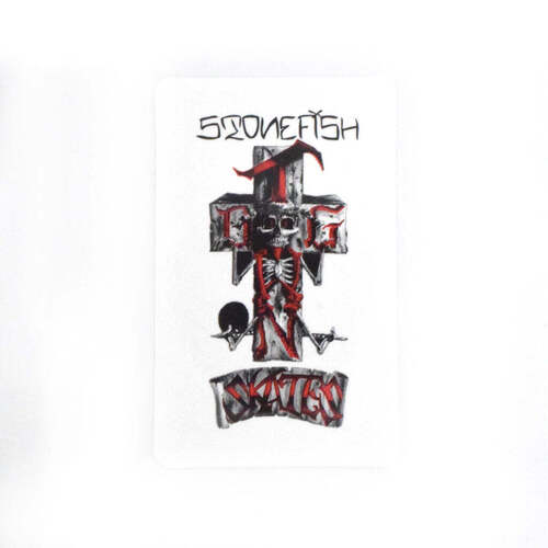 Dogtown Sticker 4" Stonefish 80s White/Red