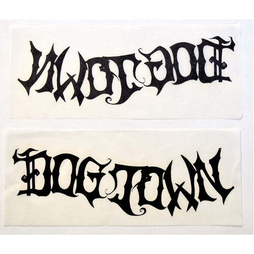 Dogtown Laminate Surfboard Sticker Horror Script