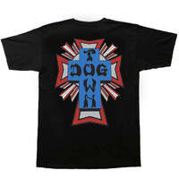 Dogtown Tee Cross Logo Black/Red/Blue