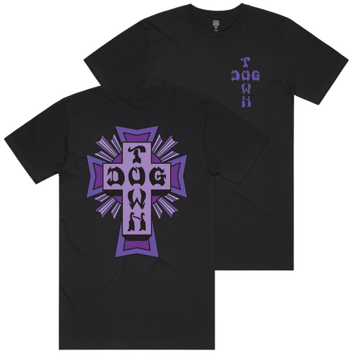 Dogtown Tee Purple Logo Black