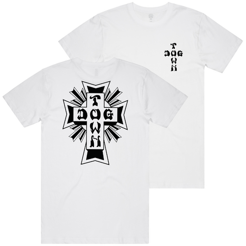 Dogtown Tee Black Mono Logo White