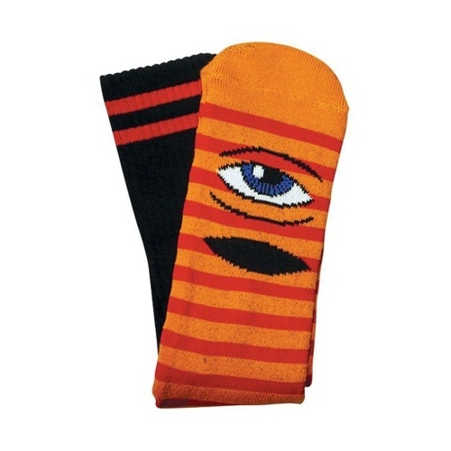 Toy Machine Socks Sect Eye Stripe Sock Orange/Red