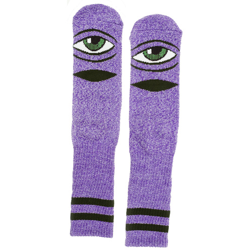 Toy Machine Socks Heather Sect Eye Purple