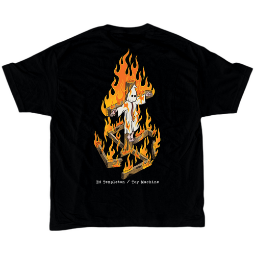 Toy Machine Tee Charred Cross  Black