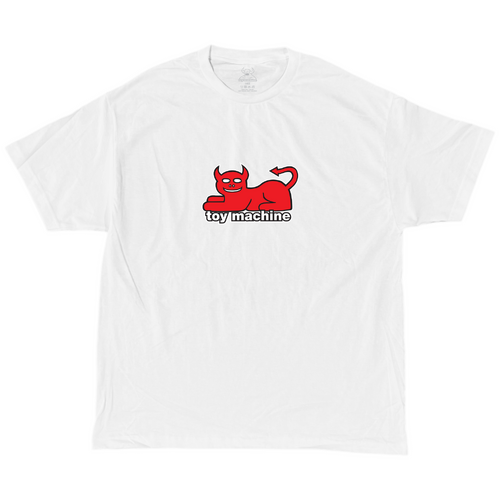 Toy Machine Tee Devil Cat  White