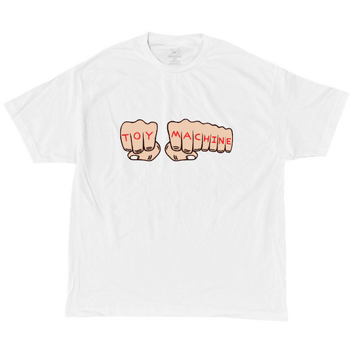 Toy Machine Tee Fists  White