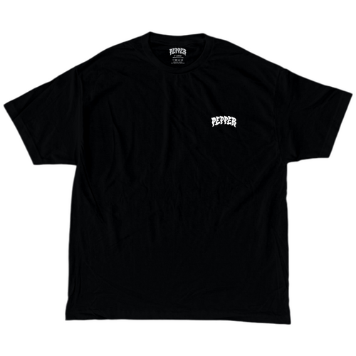 Pepper Tee (M) Pocket Logo Black