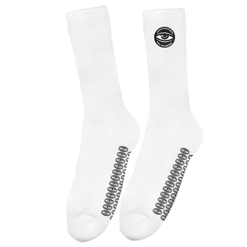 Toy Machine Socks Always Watching Grip White
